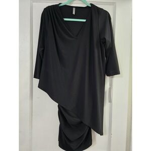 Last Tango Versatile Tunic Dress Black Size Medium #391 Made in USA